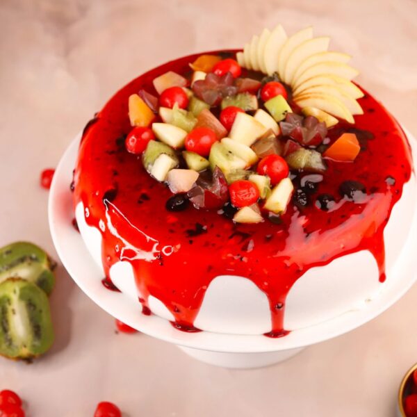 Blueberry Fresh Fruit Cake (2)