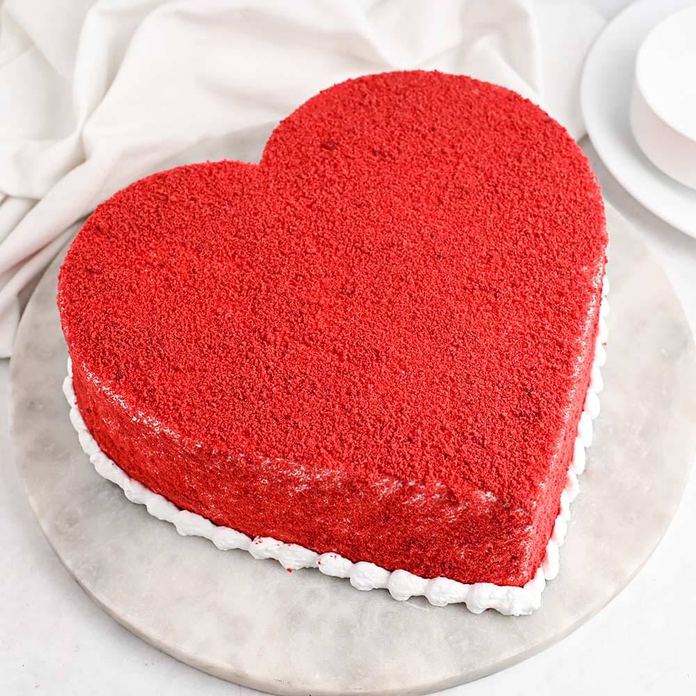 Vanilla Red Heart Cake