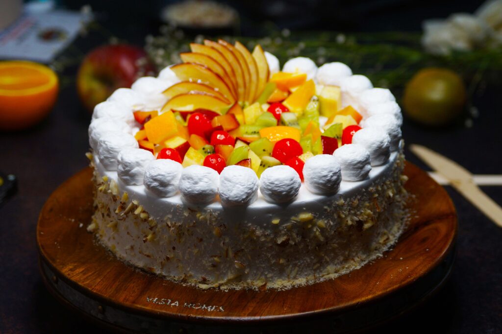 Almond Fresh Fruit Cake